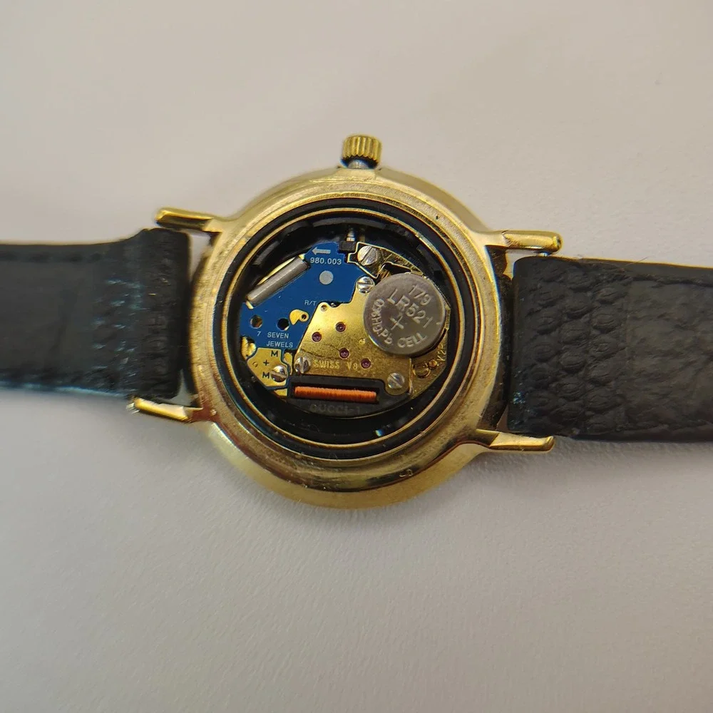 Vintage 1992 Authentic GUCCI 3001L SWISS Women's Quartz Watch Lizard Band‎ - Picture 9 of 14